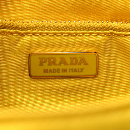 Prada Tessuto Nylon Chain Flap Shoulder Bag Giallo 6 of 11