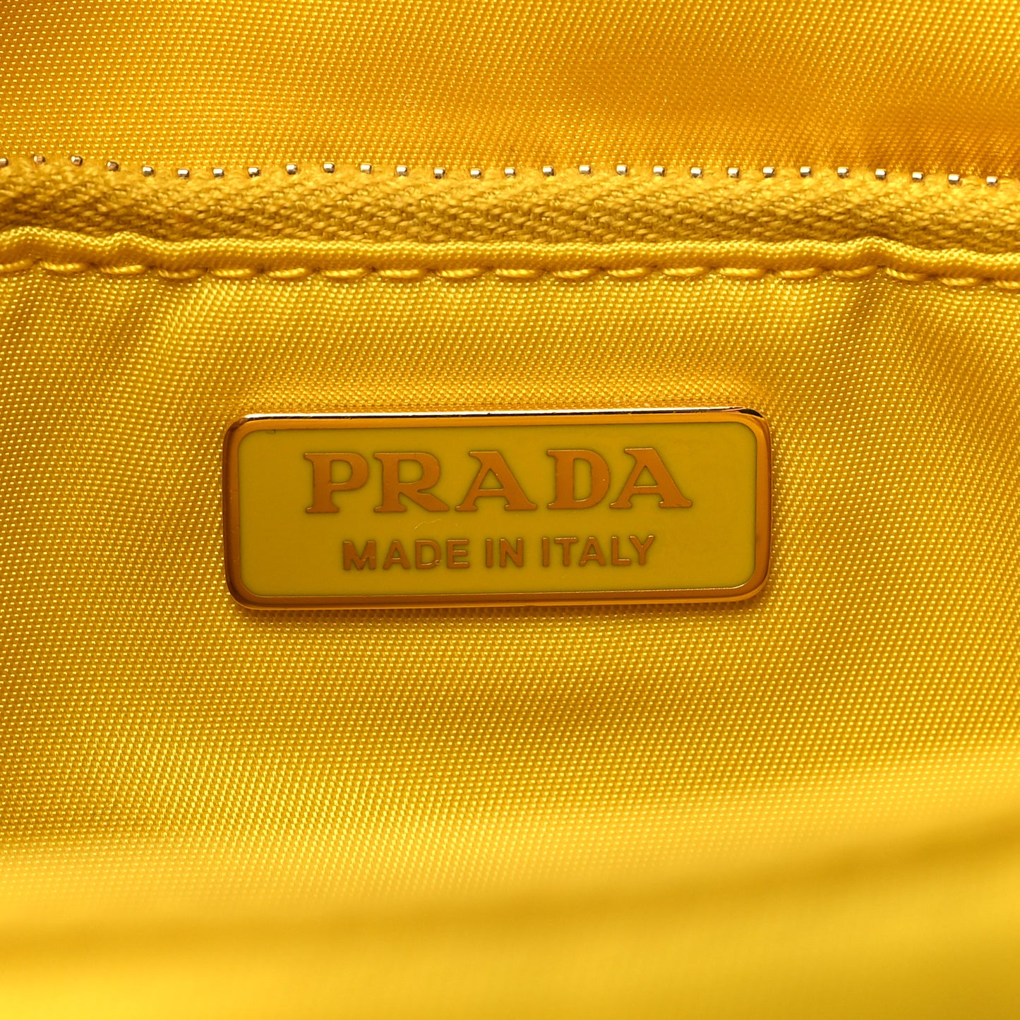 Tessuto Nylon Chain Flap Shoulder Bag Giallo