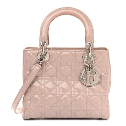 Christian Dior Patent Cannage Medium Lady Dior Rose Clair 1 of 16