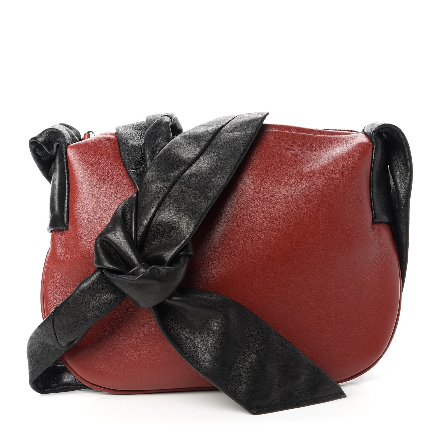Celine Lambskin Calfskin Small Ribbon Shoulder Bag Merlot 1 of 9