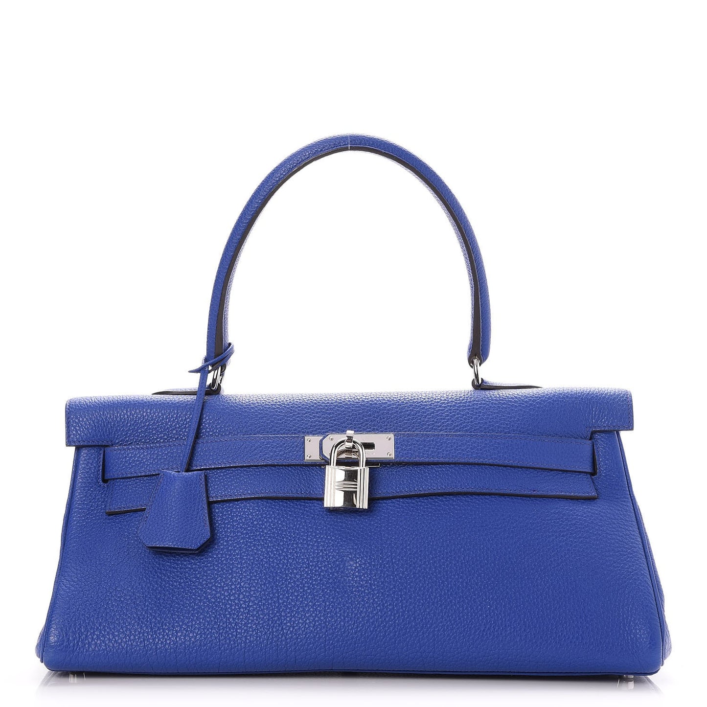 Taurillon Clemence Shoulder Kelly 40 Bleu Electrique