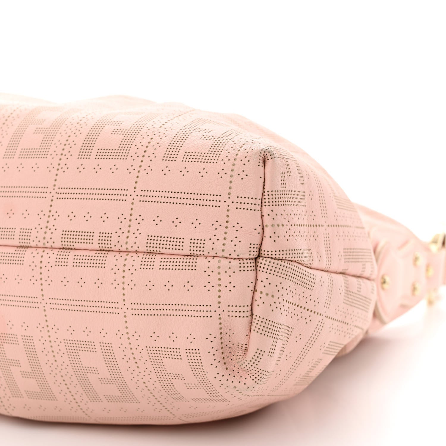 Fendi Calfskin Perforated Chef Hobo Pink 12 of 17