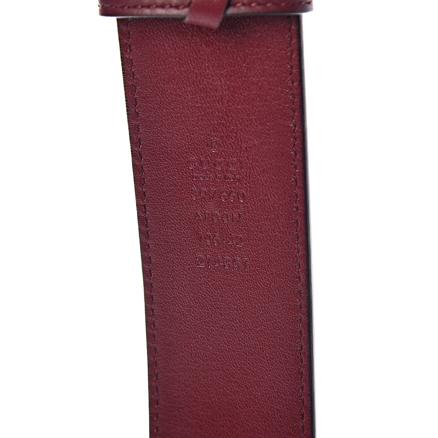 Gucci Moon Calfskin Nickel Double G 40mm Belt 105 42 Strong Red 6 of 6