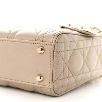 Christian Dior Metallic Lambskin Cannage Mini Lady Dior Gold 10 of 14