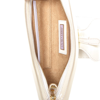 Jimmy Choo Patent Calfskin Tulita Clutch Off White 5 of 10