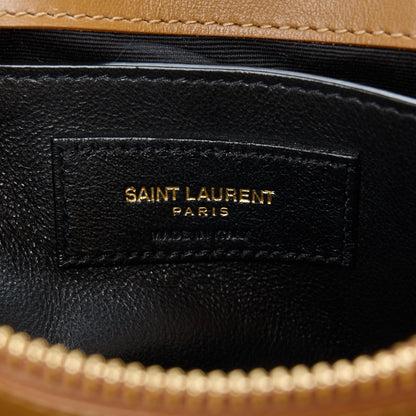 Saint Laurent Calfskin Y Quilted Monogram Small Loulou Chain Satchel Dark Natural 7 of 11