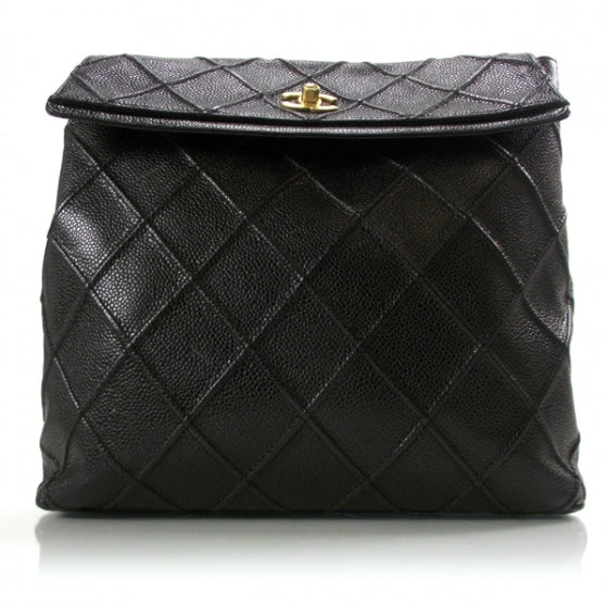 Caviar Quilted Backpack Black