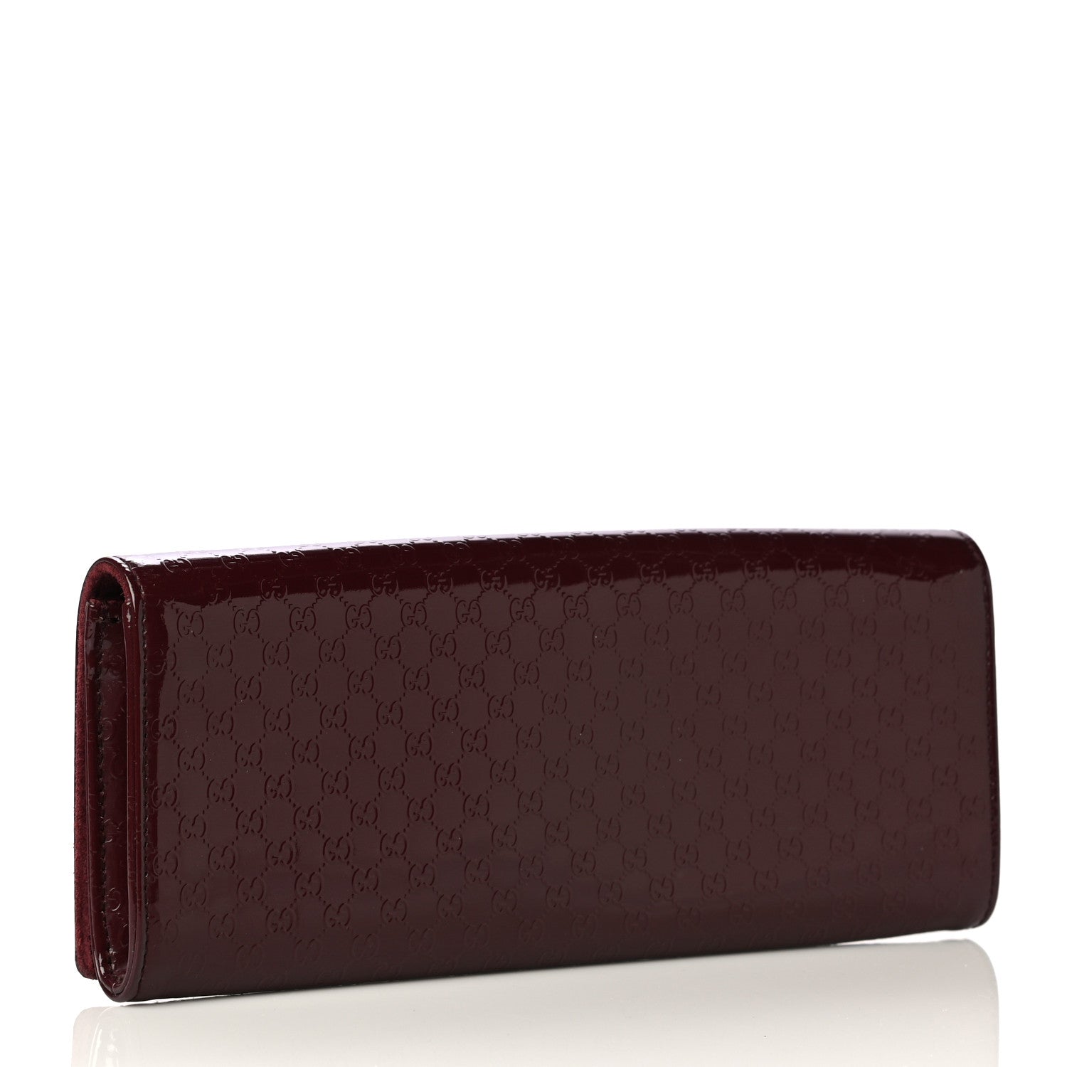 Gucci Patent Microguccissima Small Broadway Clutch Burgundy 2 of 4