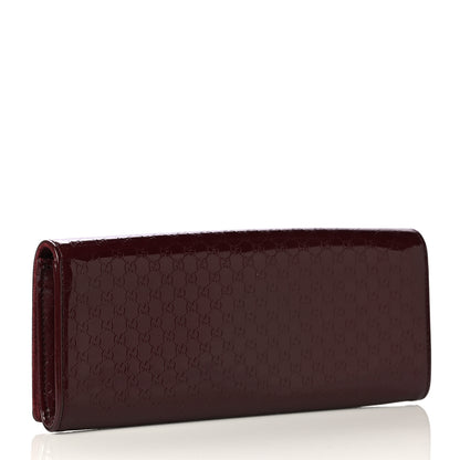 Gucci Patent Microguccissima Small Broadway Clutch Burgundy 2 of 4