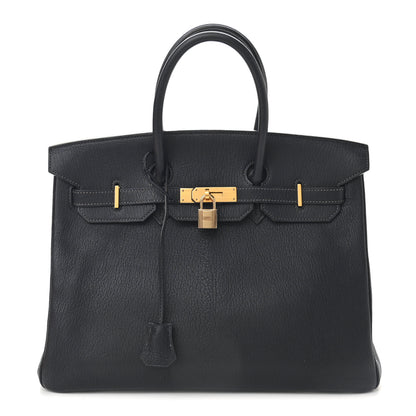 Hermes Chevre de Coromandel Birkin 35 Bleu Indigo 1 of 10