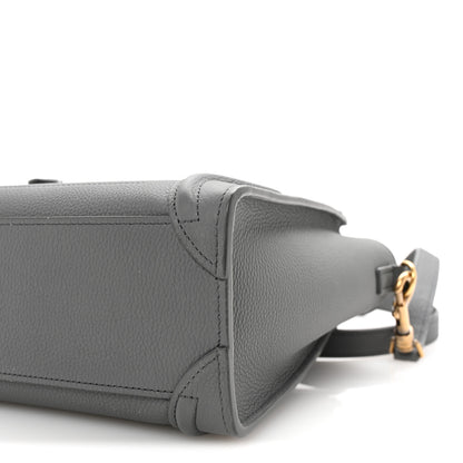 Celine Baby Drummed Calfskin Nano Luggage Kohl 11 of 11