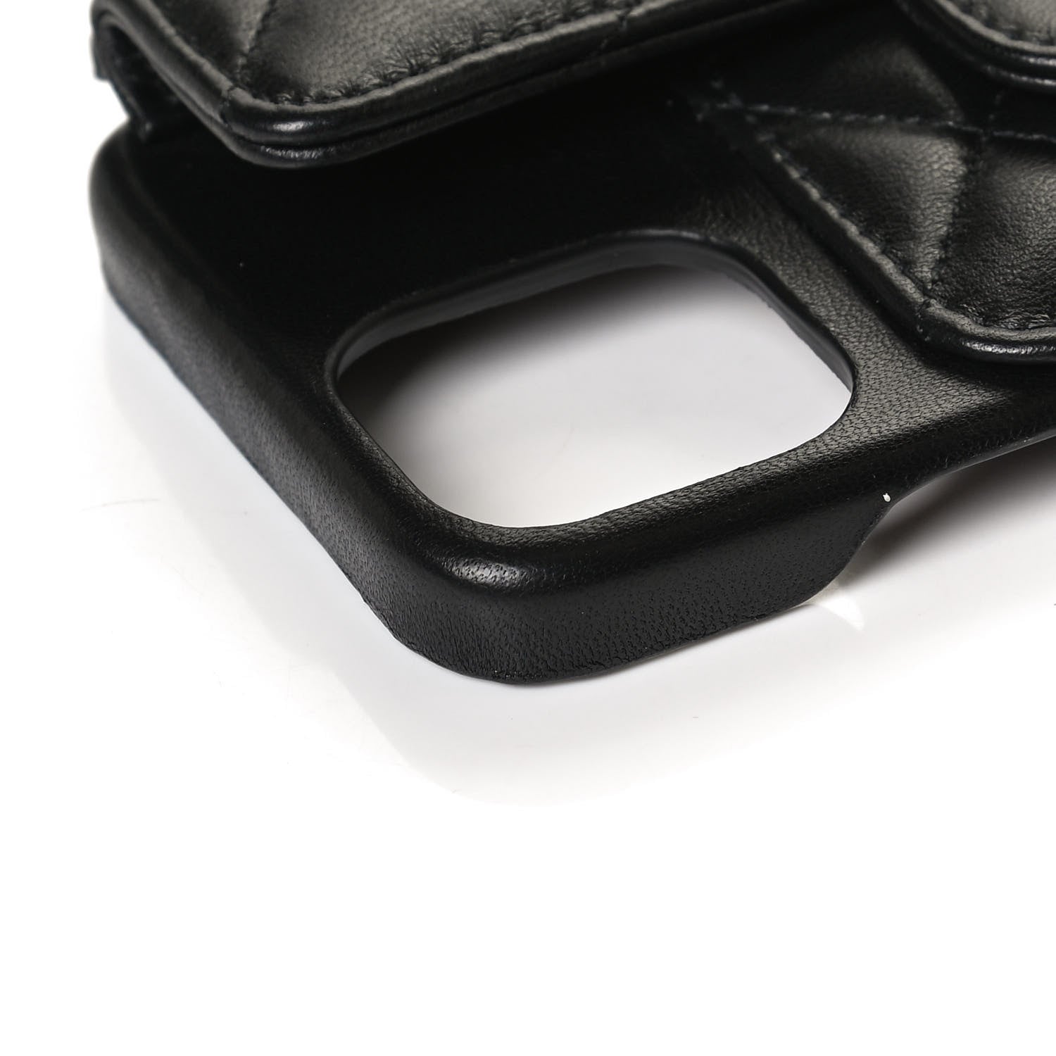 Chanel Lambskin Quilted iPhone XII Pro Case With Chain Black 8 of 12