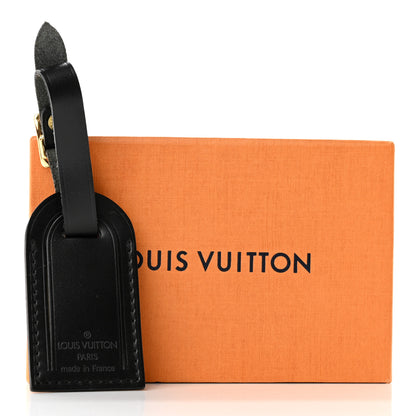 Louis Vuitton Calfskin Luggage Tag Black 5 of 5