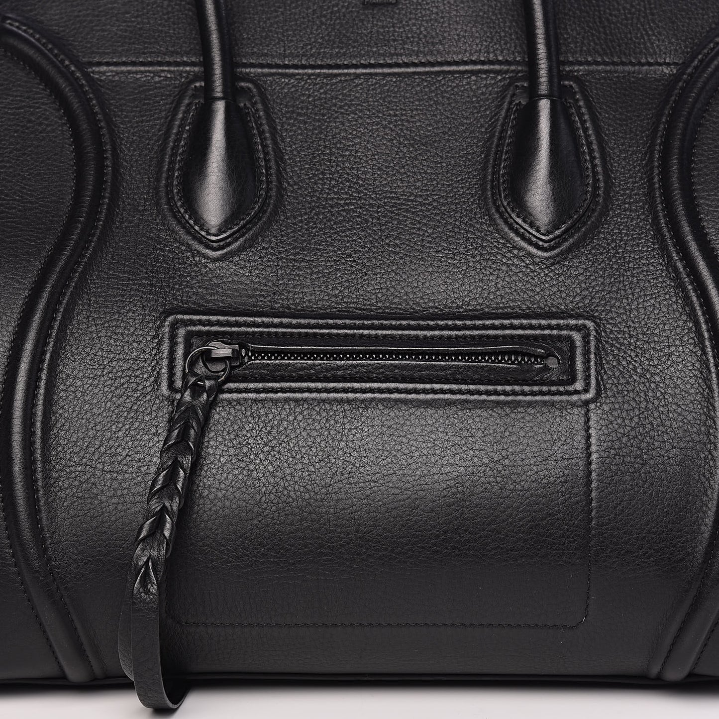 Supple Calfskin Medium Phantom Luggage Black