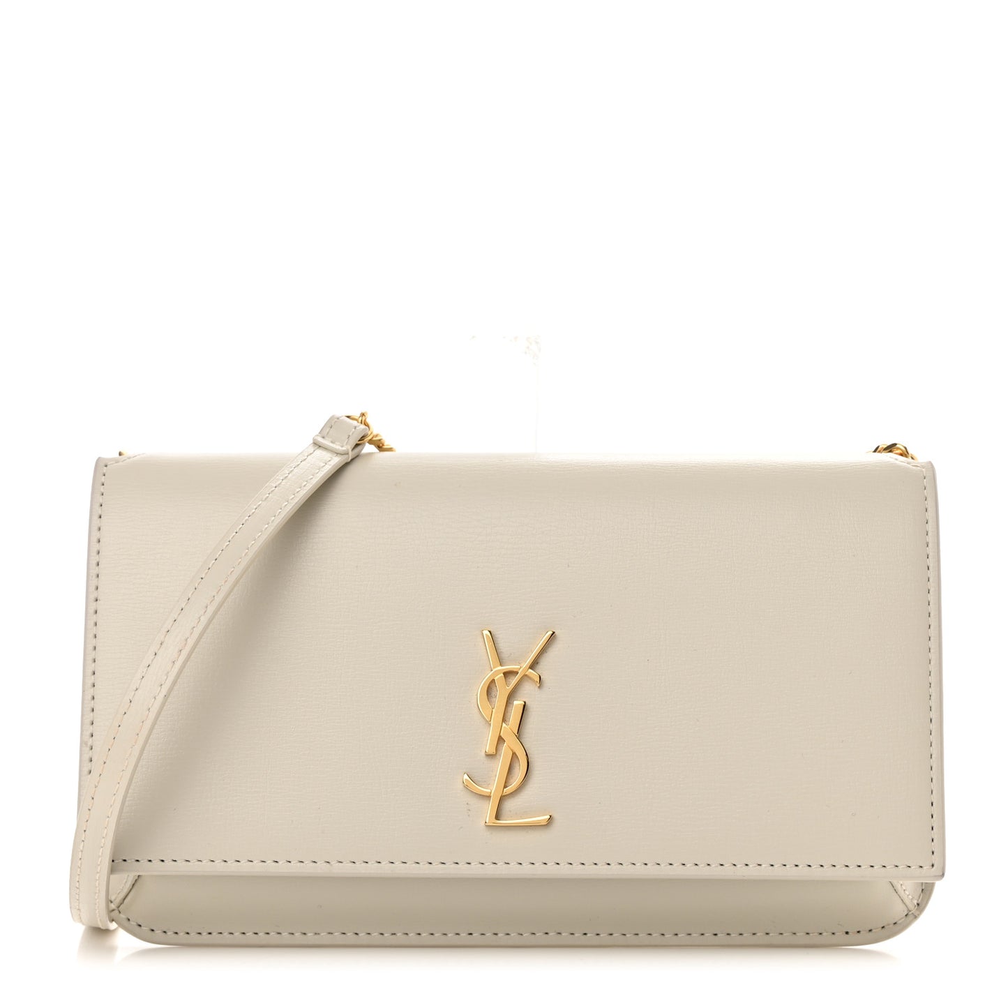 Smooth Calfskin Monogram Phone Holder Crossbody Crema Soft