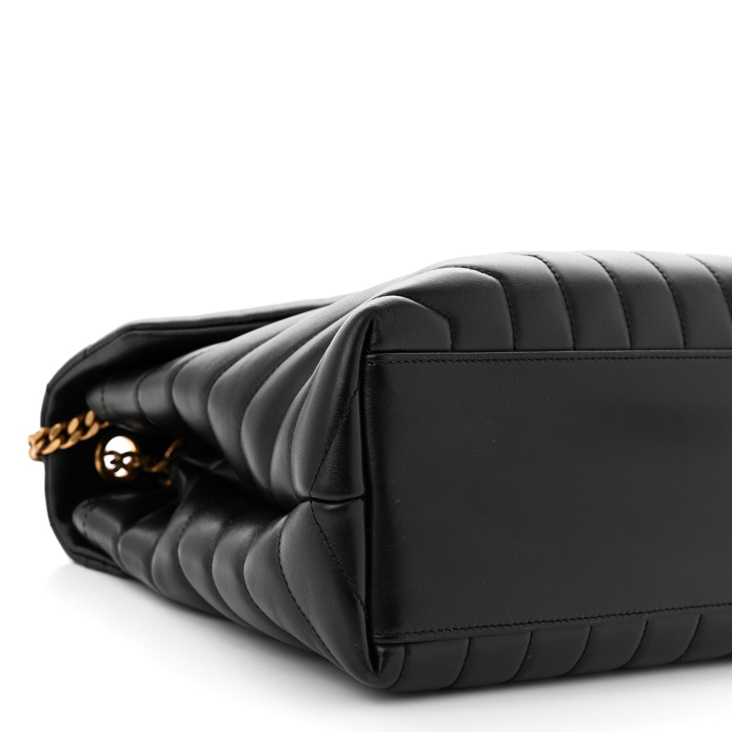 Saint Laurent Calfskin Y Quilted Monogram Medium Loulou Chain Satchel Black 9 of 10