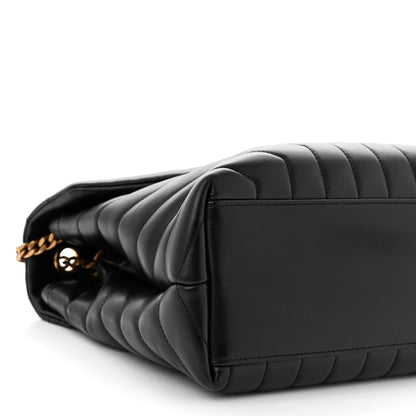 Saint Laurent Calfskin Y Quilted Monogram Medium Loulou Chain Satchel Black 9 of 10
