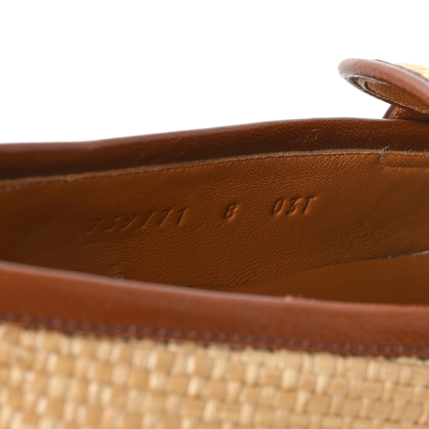 Gucci Straw Goatskin Horsebit Mens Loafers 8 Natural 8 of 9