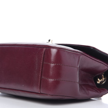 Chanel Shiny Lambskin Quilted Small Chevron Miroir Burgundy 7 of 10