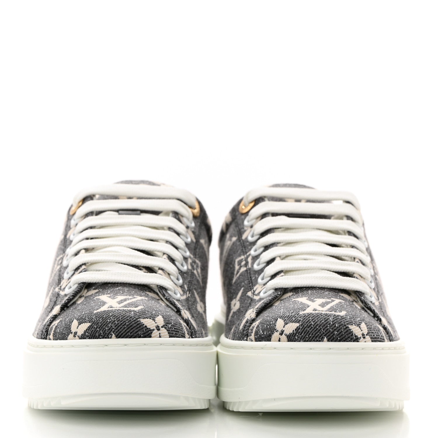 Louis Vuitton Denim Monogram Time Out Sneakers 37 2 of 9