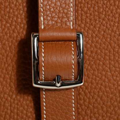 Hermes Taurillon Clemence Halzan 31 Gold 7 of 16