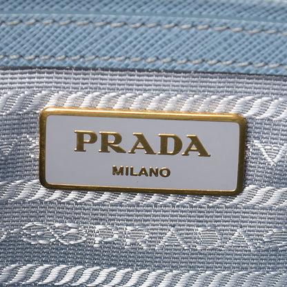 Prada Saffiano Small Galleria Double Zip Tote Aviazione 7 of 13
