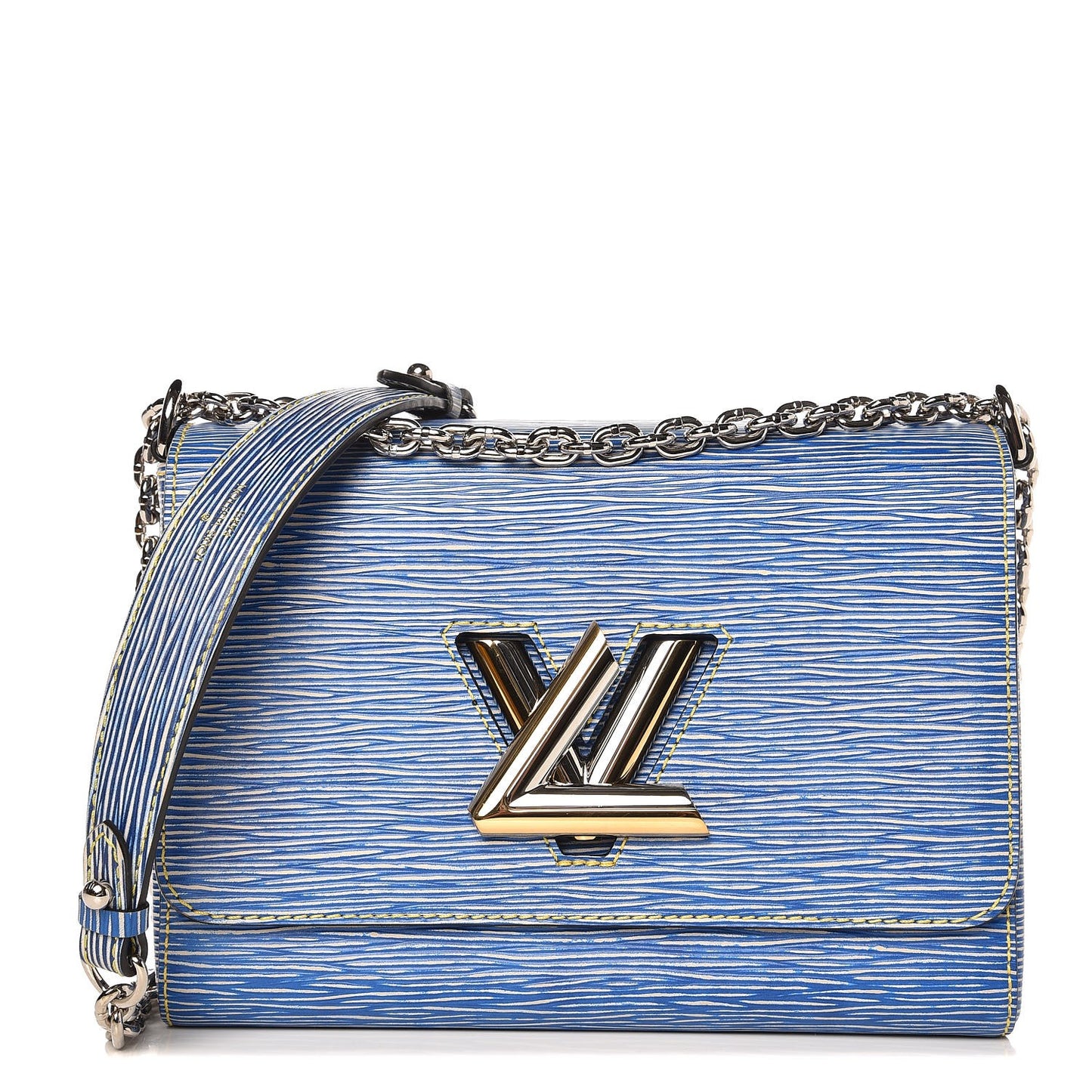 Epi Twist Shoulder Bag MM Denim Light