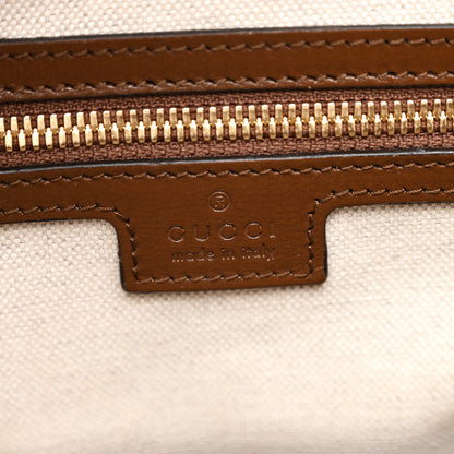 Gucci GG Supreme Monogram Azalea Calfskin Retro Interlocking G Buckle Backpack Beige Ebony Brown Sugar 5 of 9