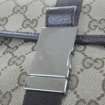 Gucci GG Monogram Buckle Belt Bag Dark Brown 7 of 13
