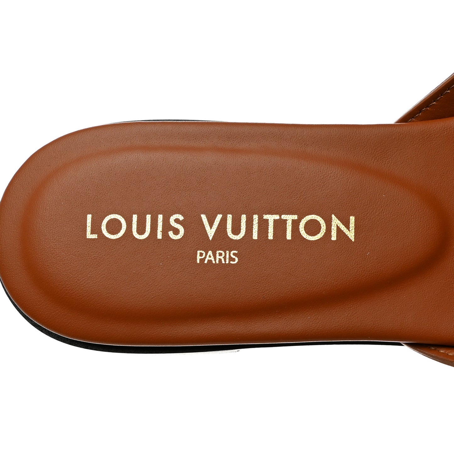 Calfskin LV Isola Flat Sandals 40 Tan