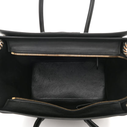 Celine Twill Smooth Calfskin Mini Luggage Dune Black 5 of 10
