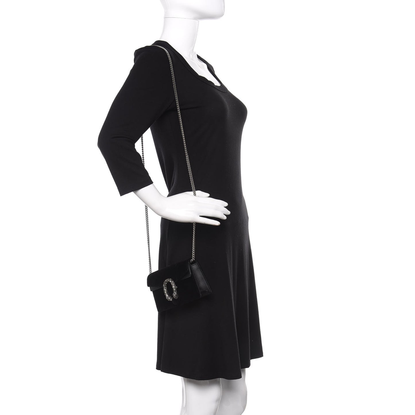 Velvet Super Mini Dionysus Shoulder Bag Black