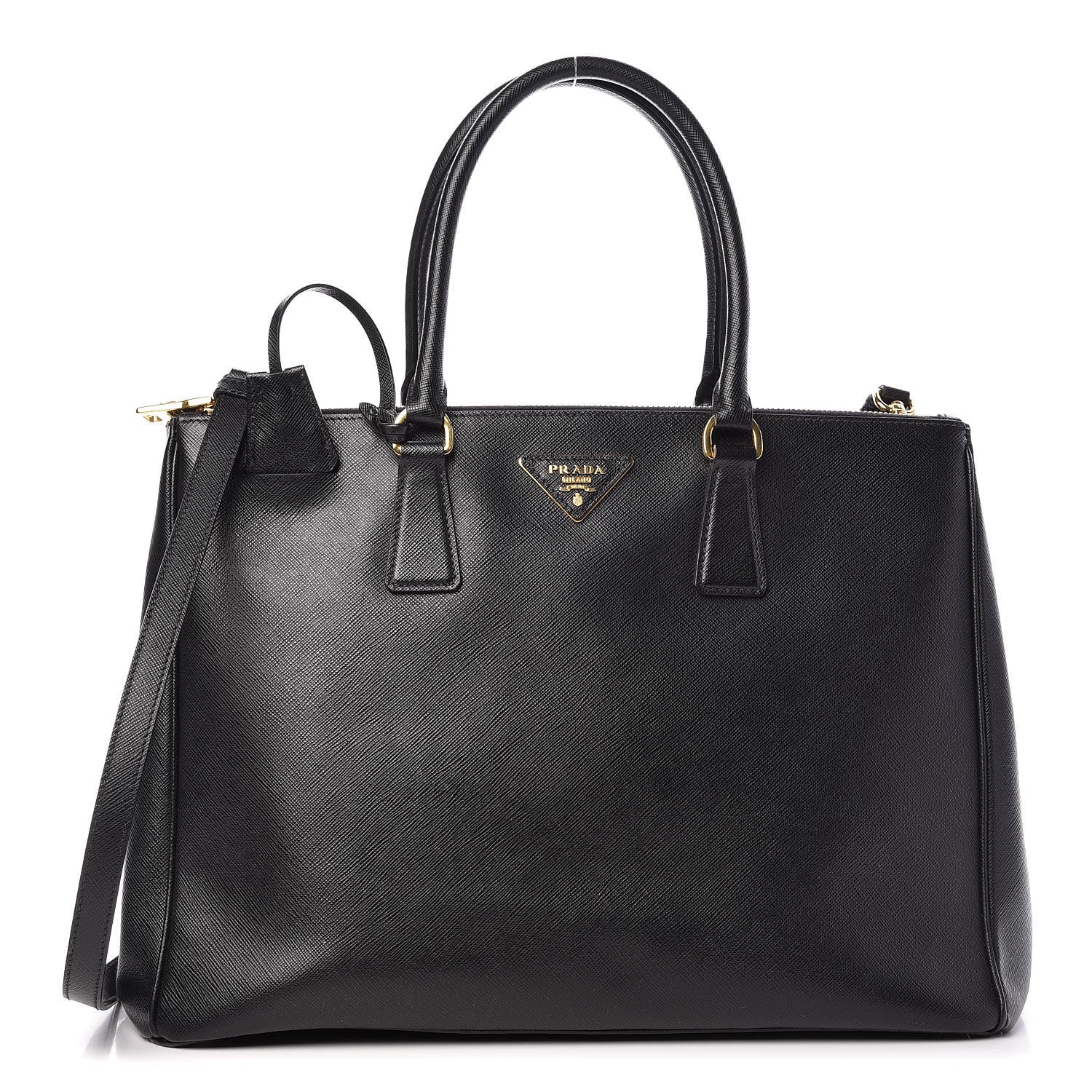 Prada Saffiano Large Galleria Double Zip Tote Black 1 of 15