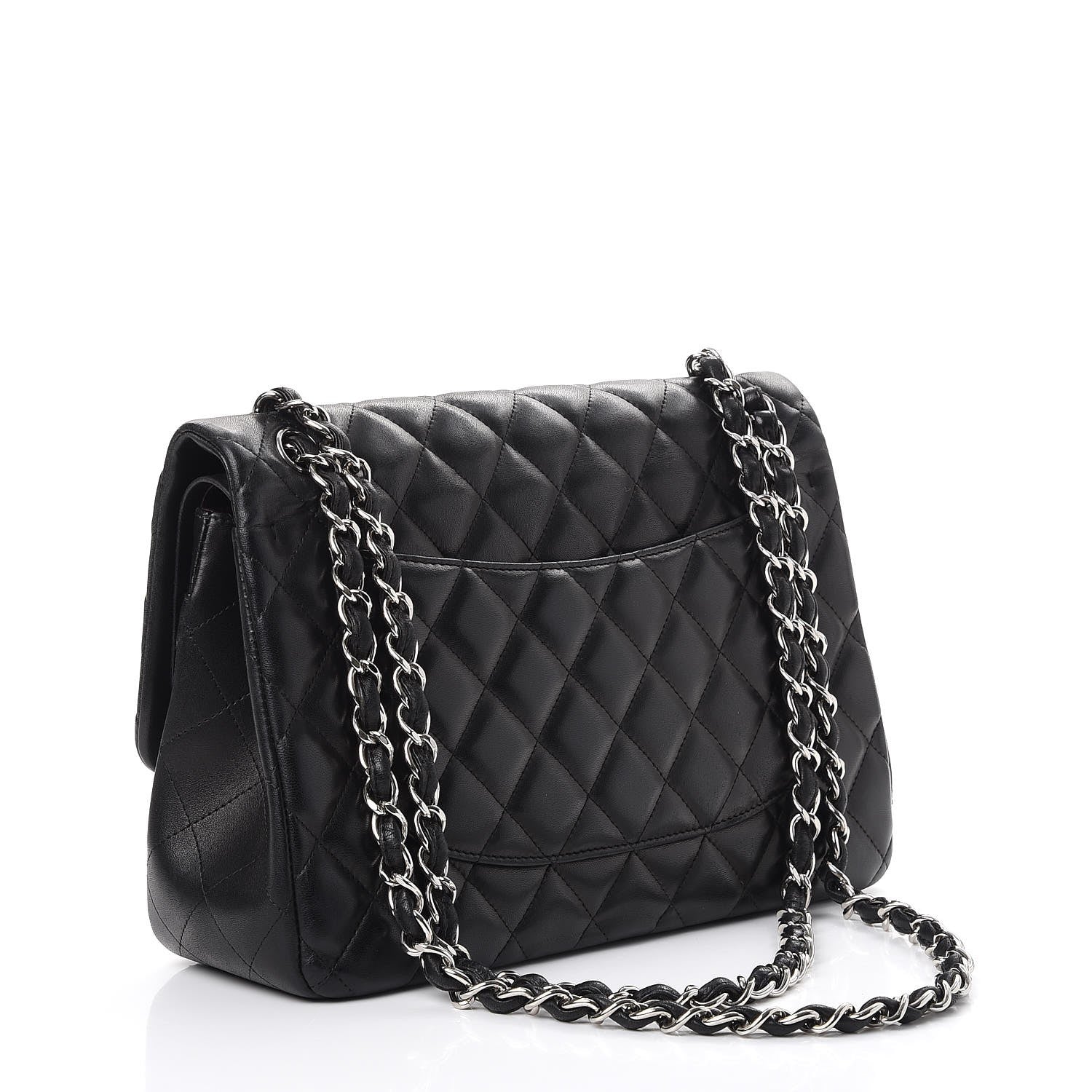 Chanel Lambskin Quilted Jumbo Double Flap Black 4 of 15