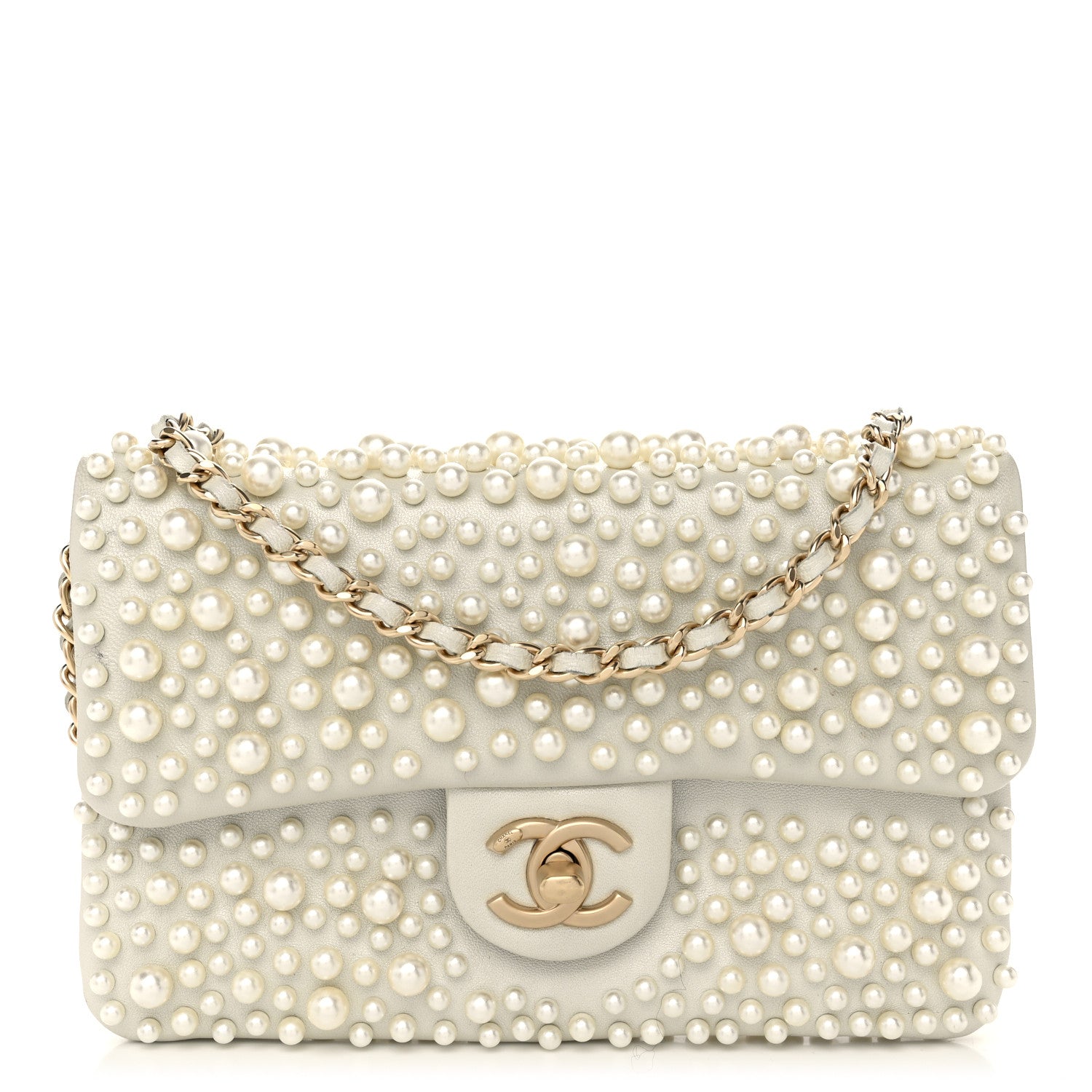 Chanel Lambskin Pearls Flap White 1 of 11