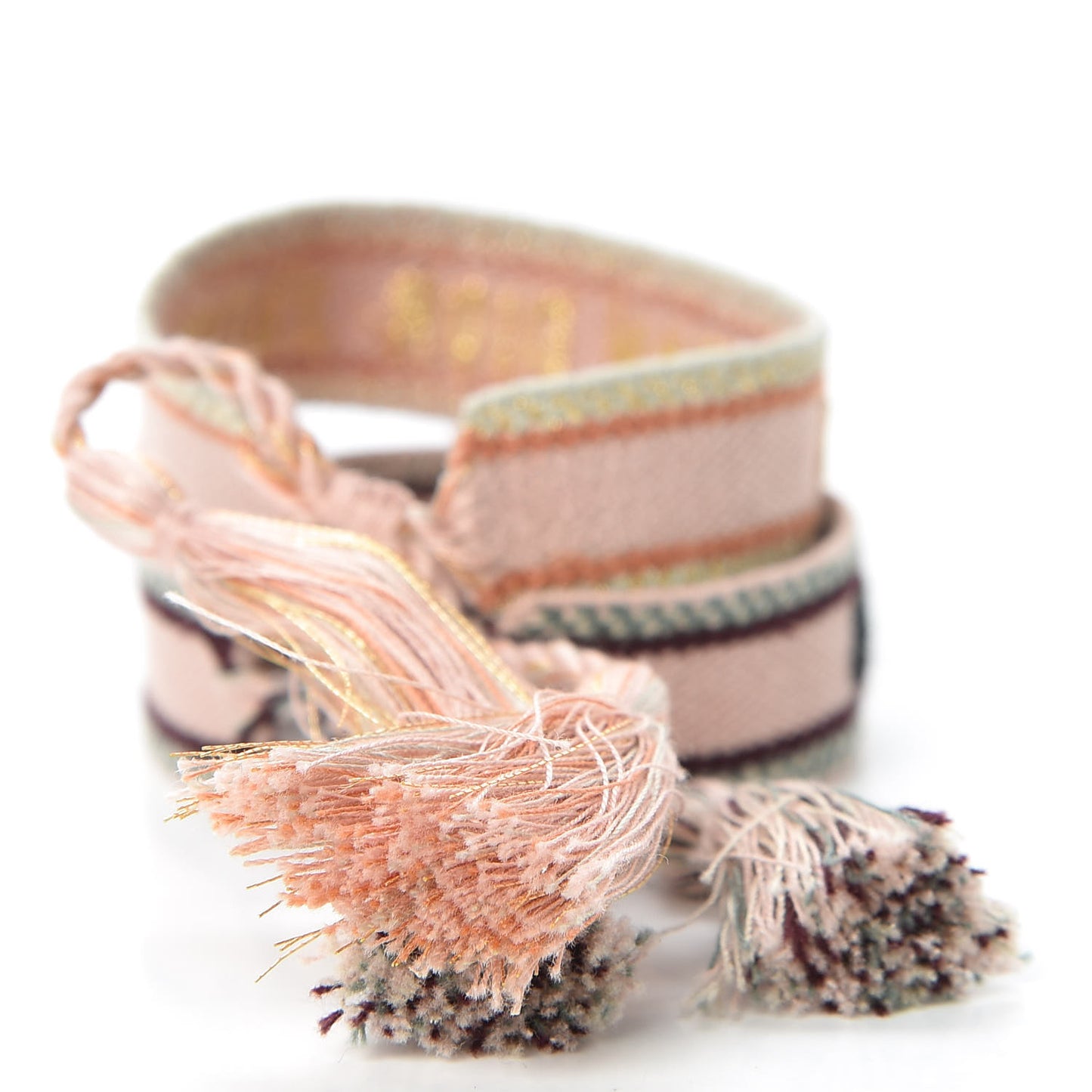 Woven Cotton J'Adior Friendship Bracelet Set Nude