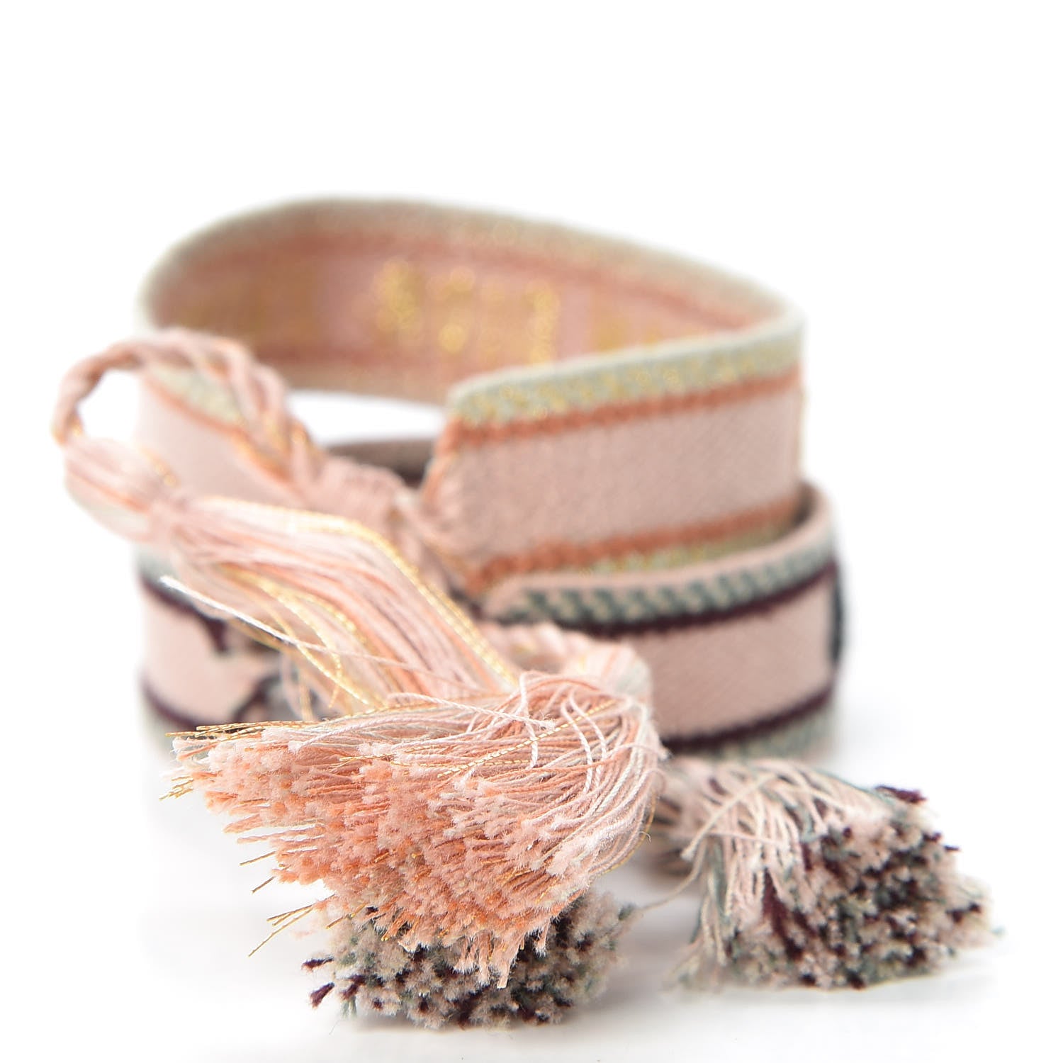 Christian Dior Woven Cotton J'Adior Friendship Bracelet Set Nude 3 of 5
