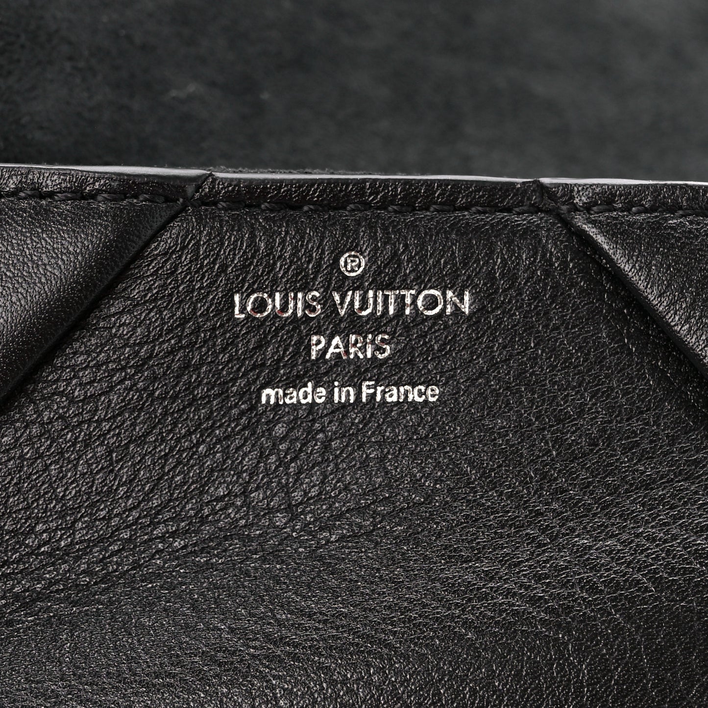 Calfskin Perforated Studded Love Note Black