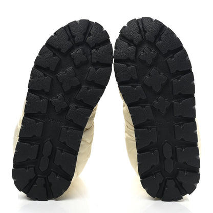 Prada Re-Nylon Piuma Triangle Logo Padded Drawcord 20mm Snow Boots 37 Avorio 5 of 9