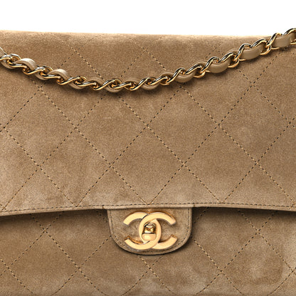 Chanel Suede Calfskin Small Souplissimo Maxi Flap Dark Beige 7 of 9