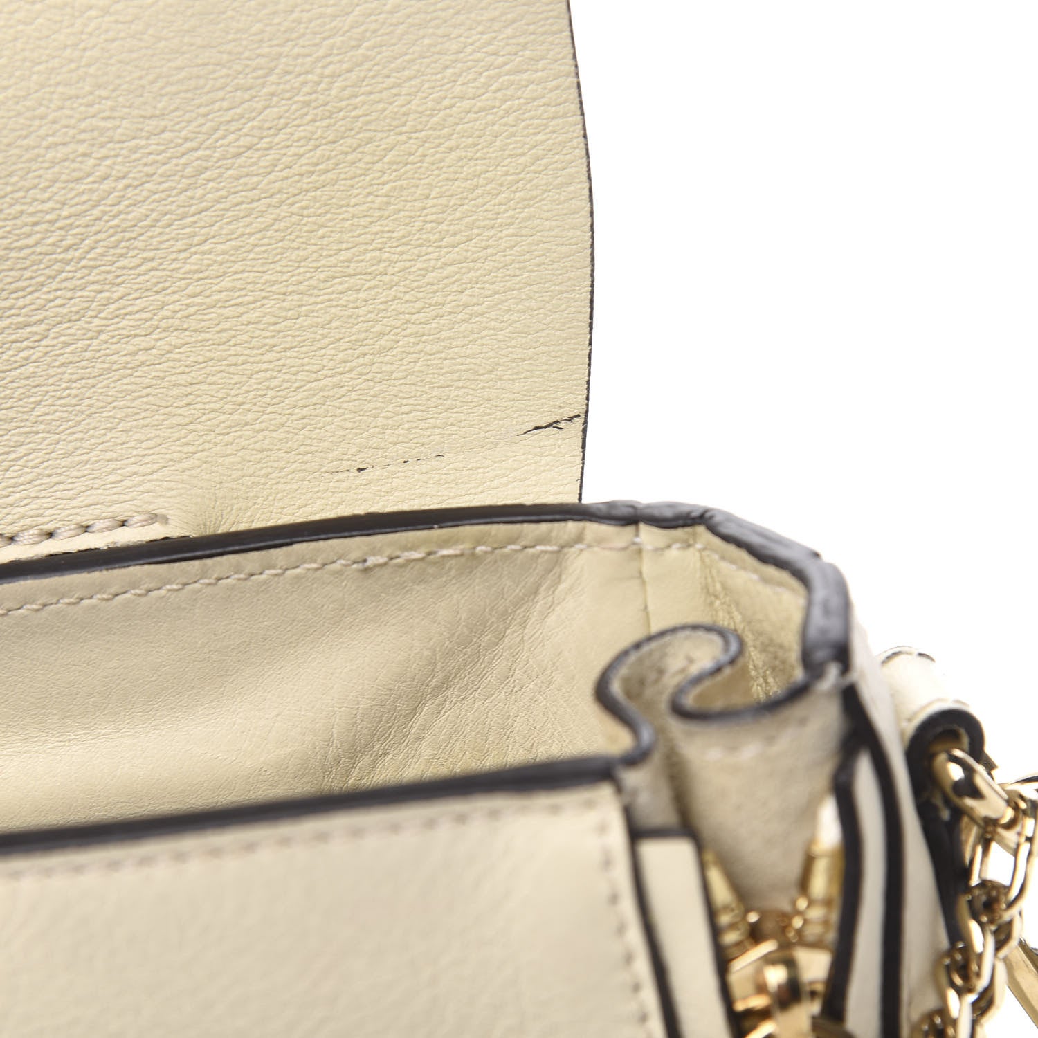 Chloe Suede Calfskin Mini Faye Backpack Off White 5 of 10