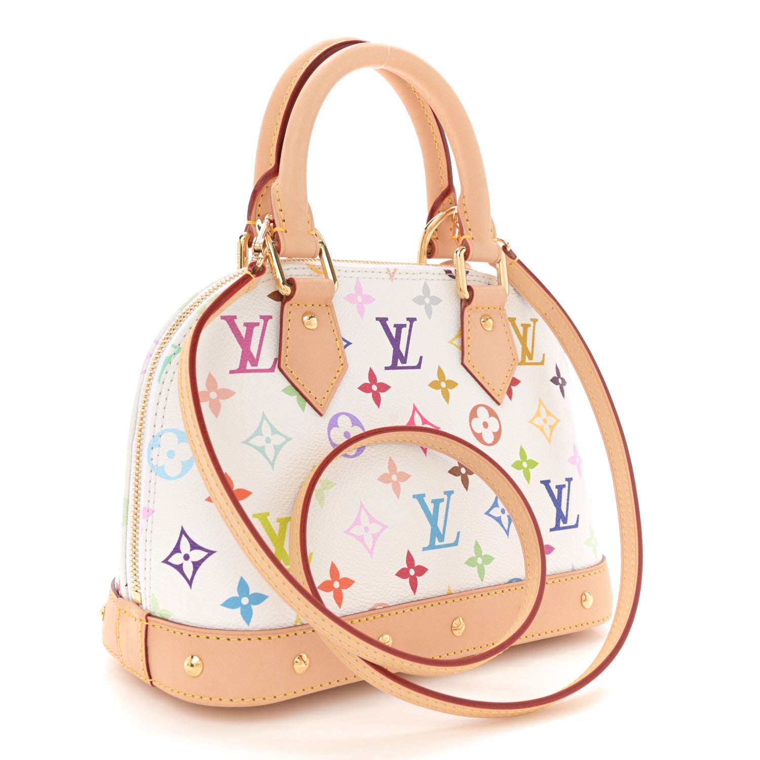 Louis Vuitton LV x TM Monogram Multicolor Alma BB White 2 of 10
