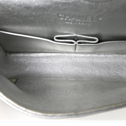 Chanel Metallic Lambskin Quilted Medium Double Flap Silver 5 of 11