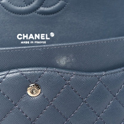 Chanel Caviar Quilted Medium Double Flap Grey 11 of 12