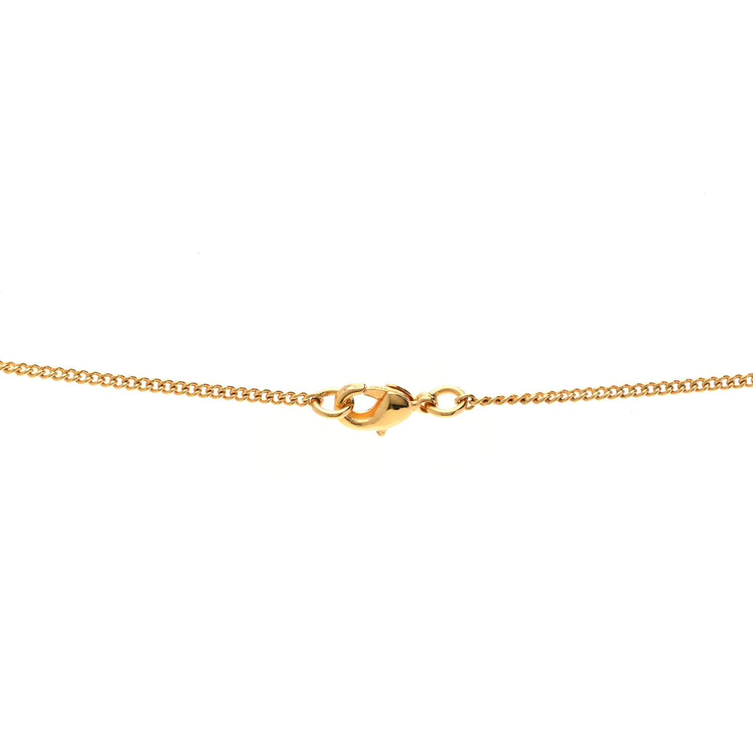 Chanel Metal CC Paris Button Necklace Gold 4 of 6