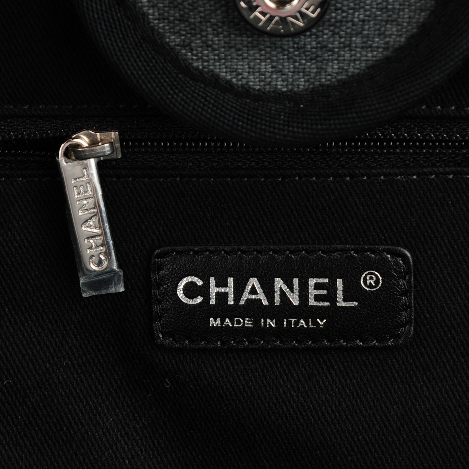 Chanel Canvas Extra Large Deauville Tote Dark Grey 6 of 7