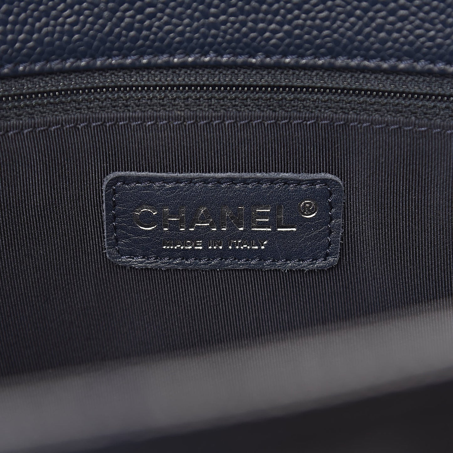 Caviar Quilted Grand Shopping Tote GST Dark Navy Blue