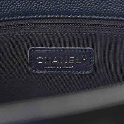 Chanel Caviar Quilted Grand Shopping Tote GST Dark Navy Blue 6 of 10