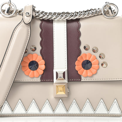 Fendi Vitello Liberty Lucido Catalan Mirror Hypnoteyes Studded Small Kan I Shoulder Bag Grigio Polvere Bordeaux Multicolor 8 of 11