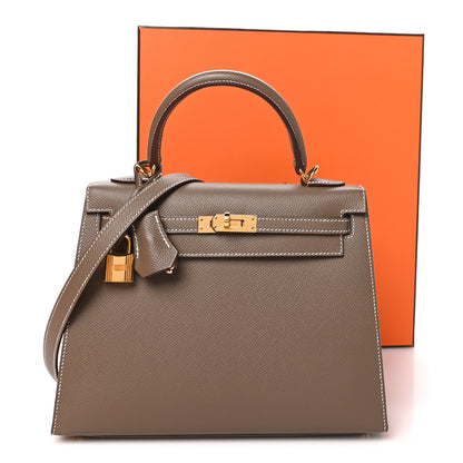 Hermes Epsom Kelly Sellier 25 Etoupe 11 of 11